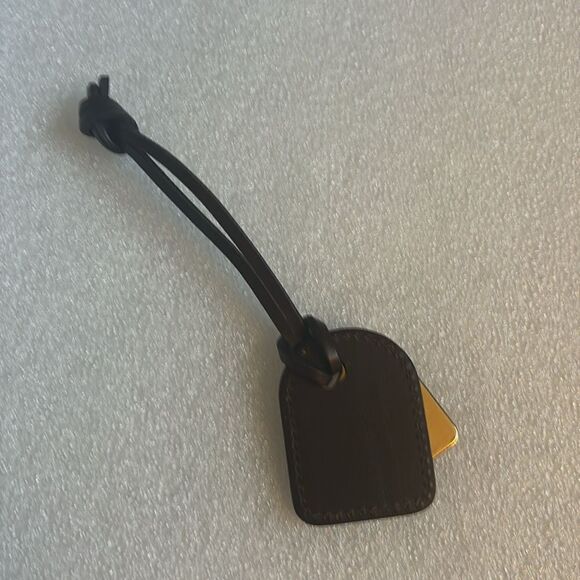 Dooney & Bourke Duck Logo Brown Leather and Brass Hanging Tag For Handbags - Picture 4 of 7